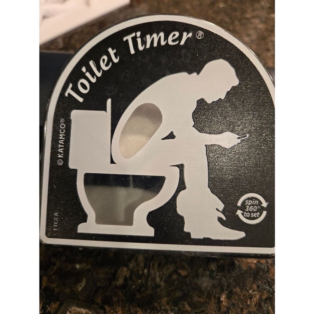 Toilet Timer by - Black and White Bathroom Timer